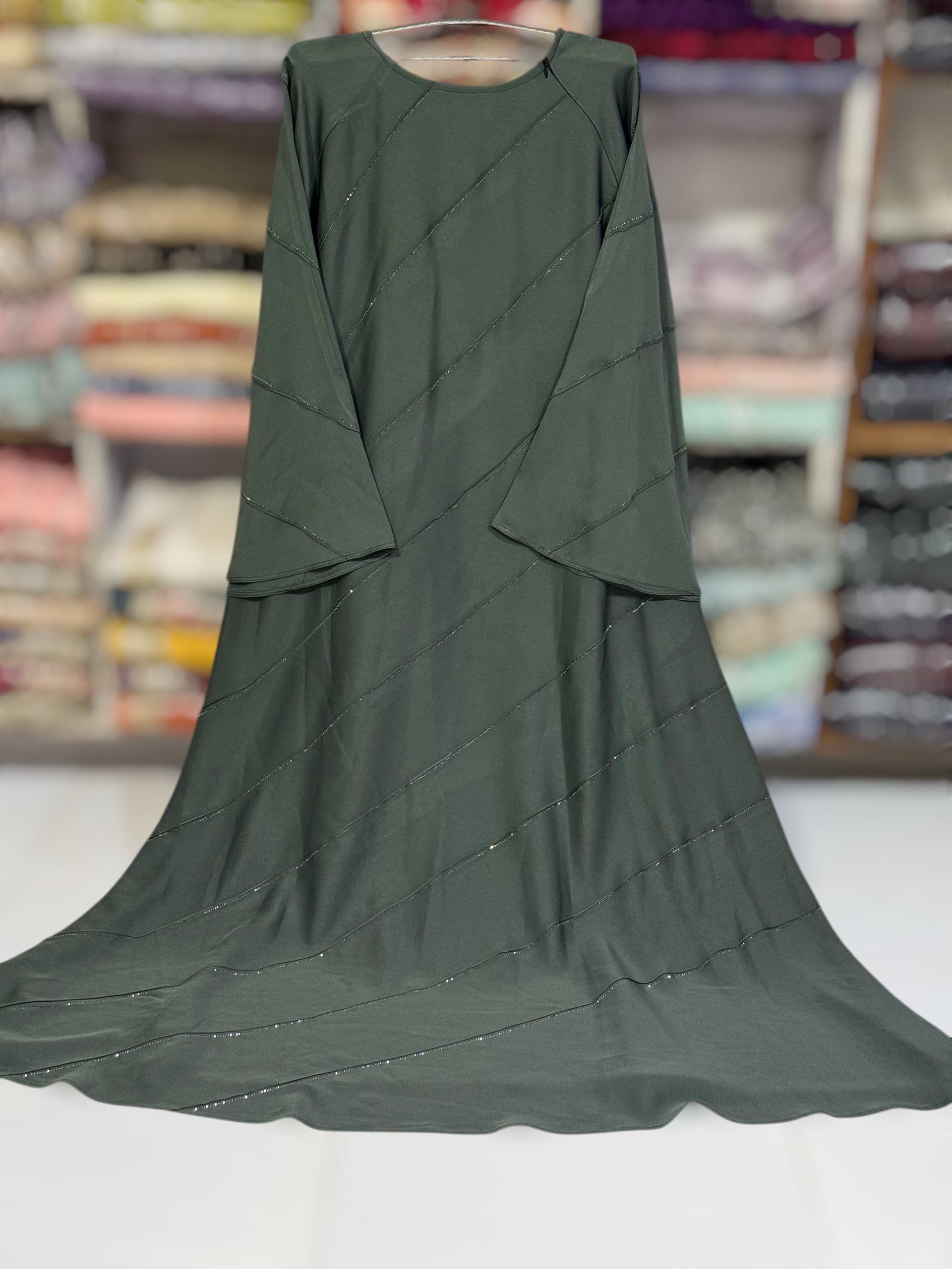 Graceful Elegance – Nida Fabric Stone Work Abaya