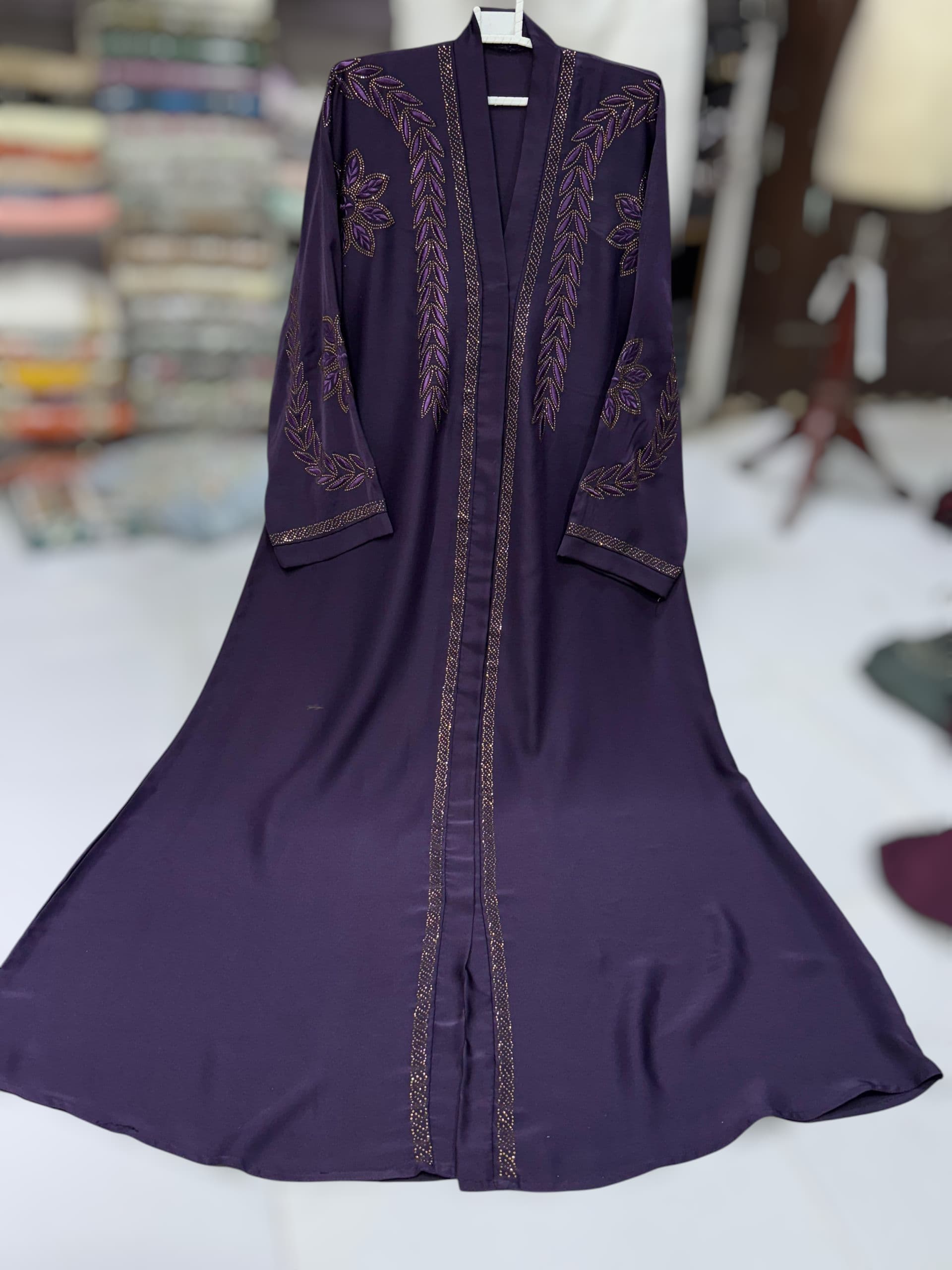 Elegant Charm – Nida Fabric Open Style Abaya