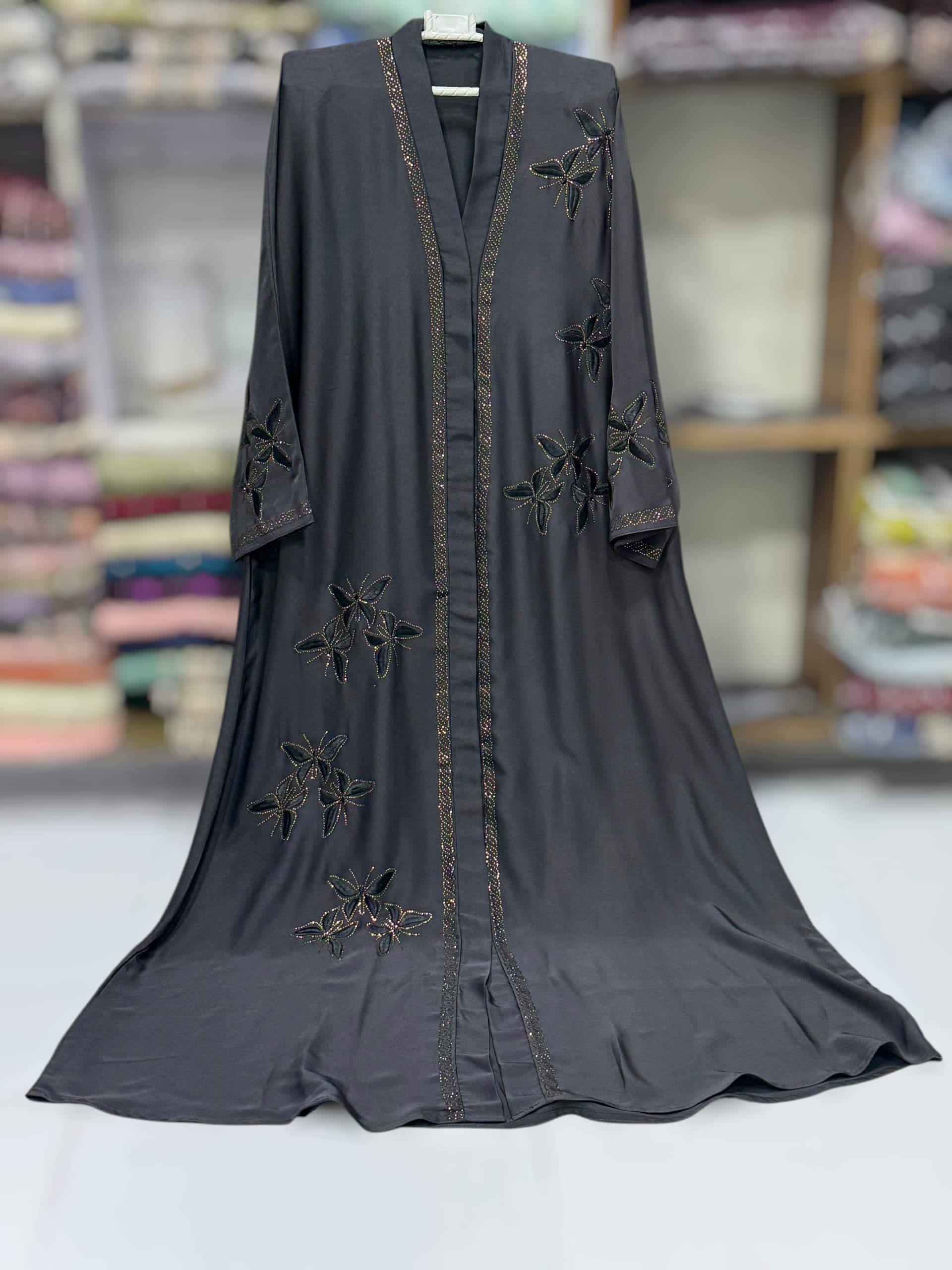 Elegant Charm – Nida Fabric Open Style Abaya
