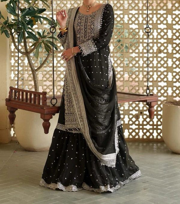 Chandani Glam – Luxury Chiffon 5PC Embroidered Set