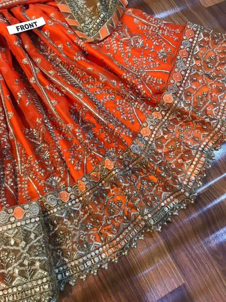 Royal Grace – Heavy Embroidered Chiffon Frock Set