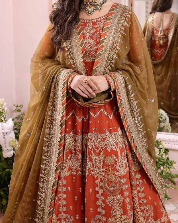 Royal Grace – Heavy Embroidered Chiffon Frock Set