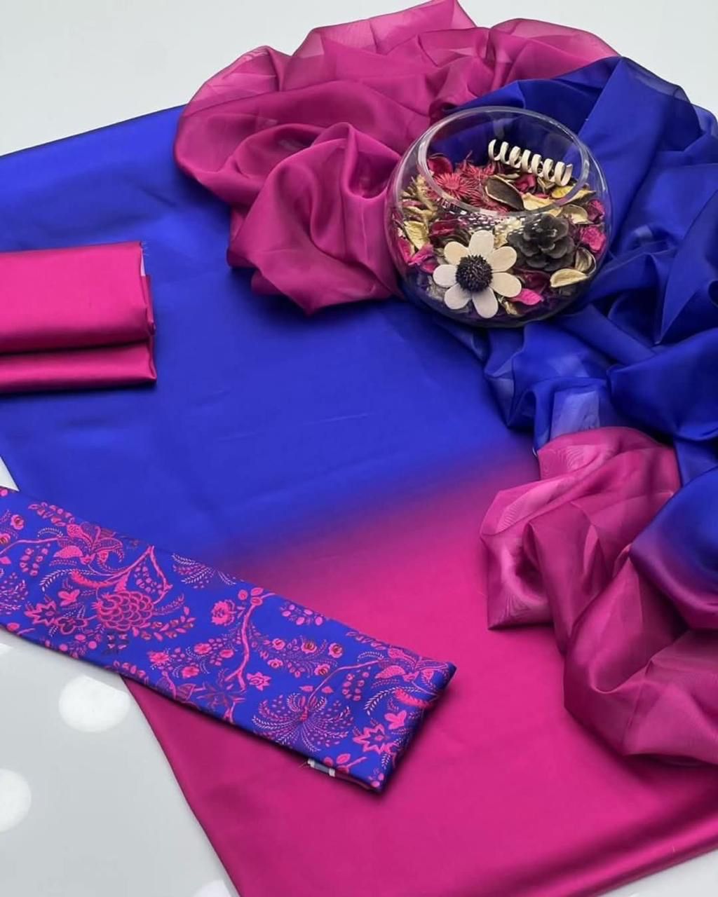 NEW ARRIVAL Shamooz Silk – Tie & Dye Digital Printed 3PC