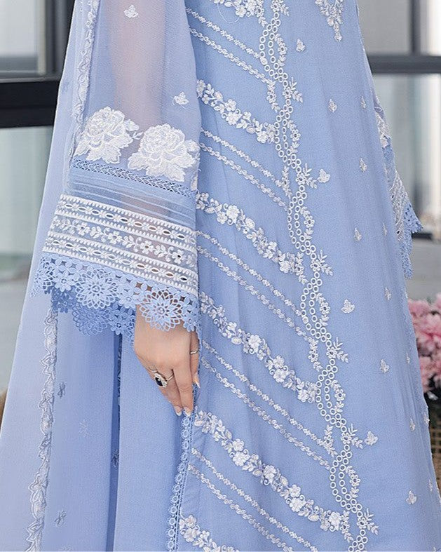 Azurr Organza 3PC Unstitched – Pure Elegance