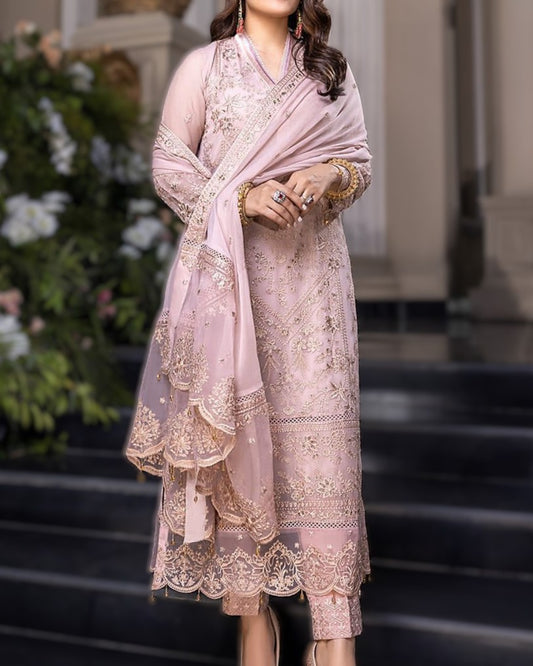 Luxury Chiffon Embroidered 3Pc Suit
