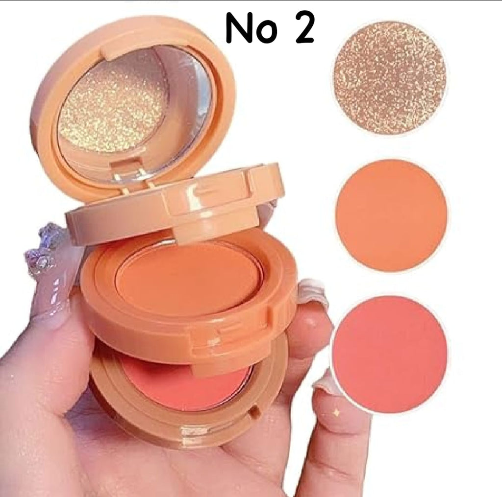 3-in-1 Highlights & Blush Palette