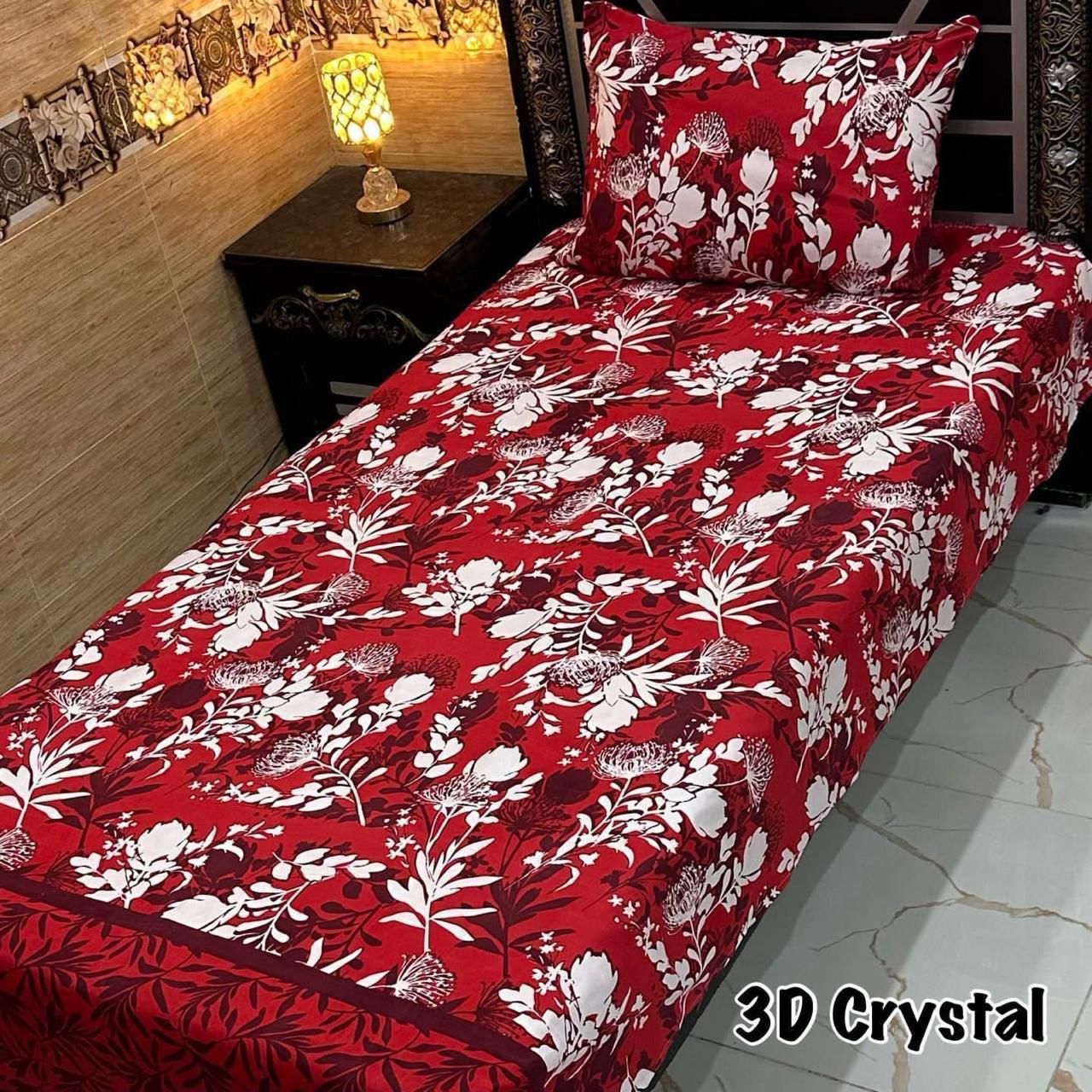 4-Piece Crystal Cotton Bedsheet Set – Single Bed