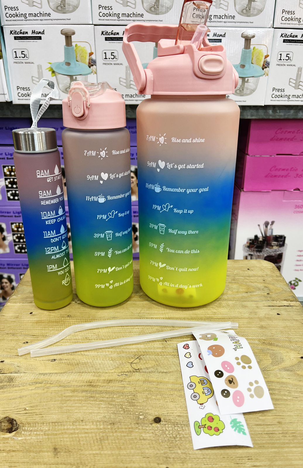 Dual Sipper 3Pcs Water Bottle Set