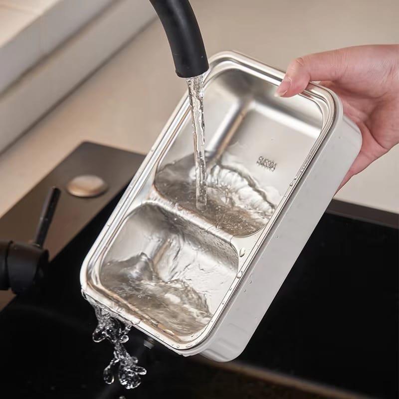 Double Delight Stainless Steel Lunch Box