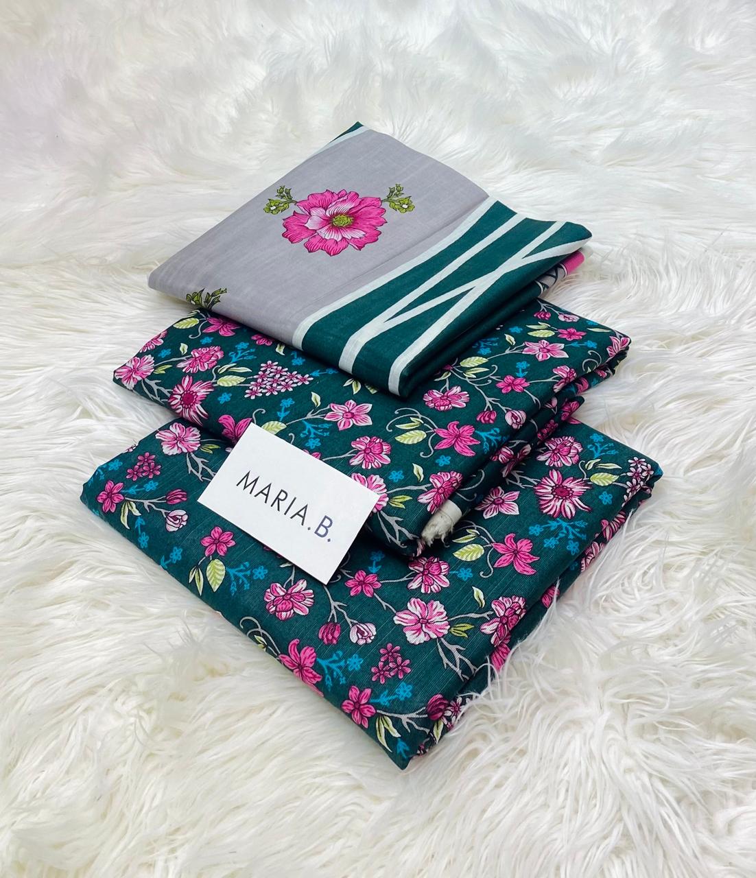 Graceful 3PC Printed Khaddar Suit