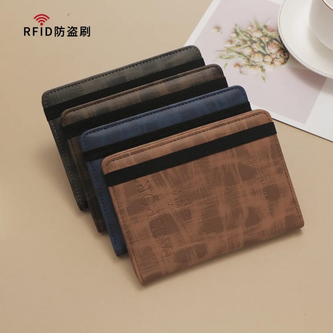 Premium Passport Twin Wallet for Men and Women in PC Leather