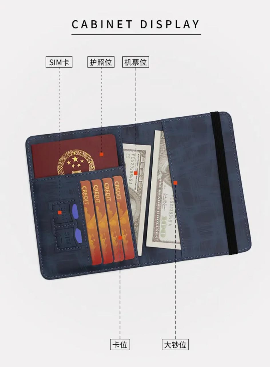 Premium Passport Twin Wallet for Men and Women in PC Leather
