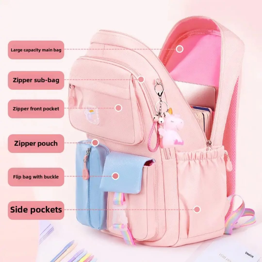 Premium Quality Backpack for School Girls Stylish Design