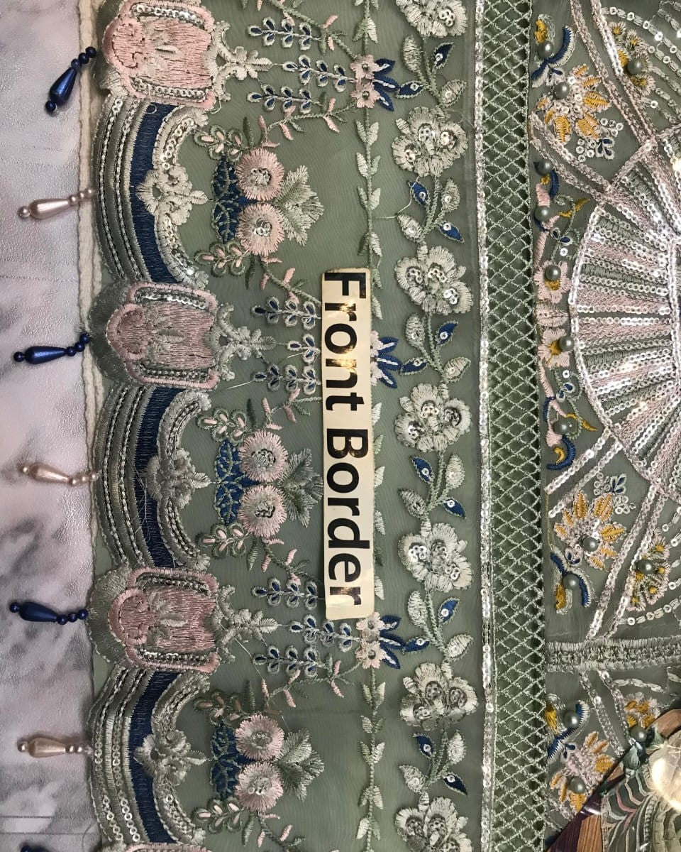 Shamoze silk trouser for chiffon embroidered suit