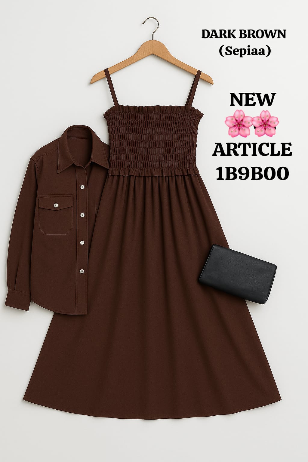 Imported 3Pc Smoke Maxi with Plain Georgette Koti and Flapper in Pakistan