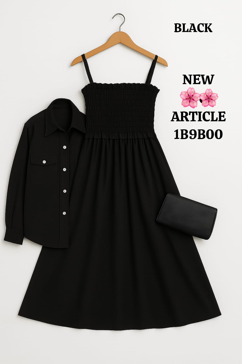 Elegant Women Maxi Dress with Koti and Black Flapper Outfit