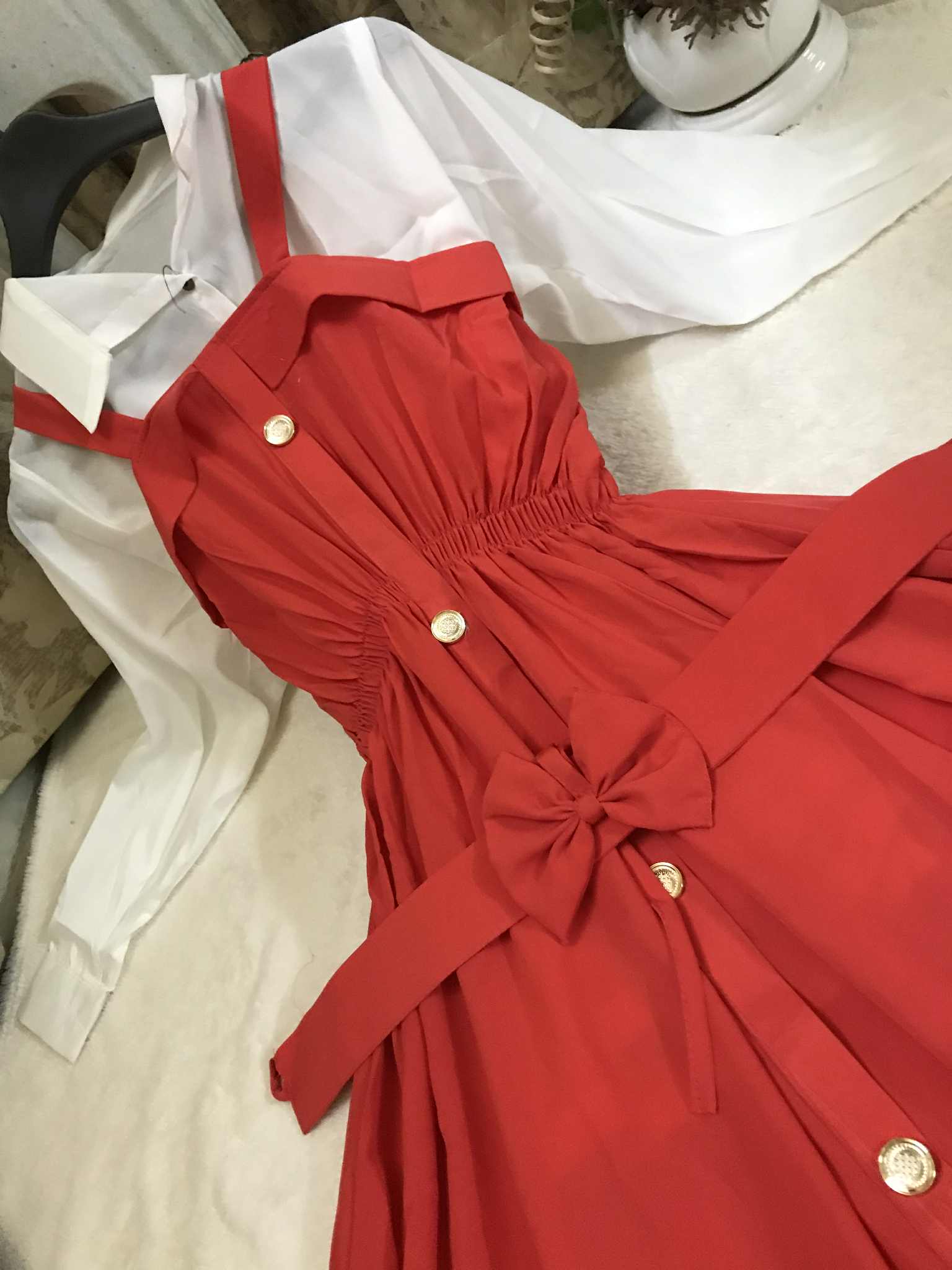 2Pc Imported Romper Maxi with Plain Front Open Shirt – Elegant Women’s Outfit