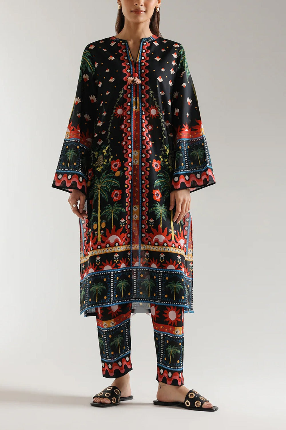 "New Summer Collection Stitched 2Pc Ready to Wear Dress"