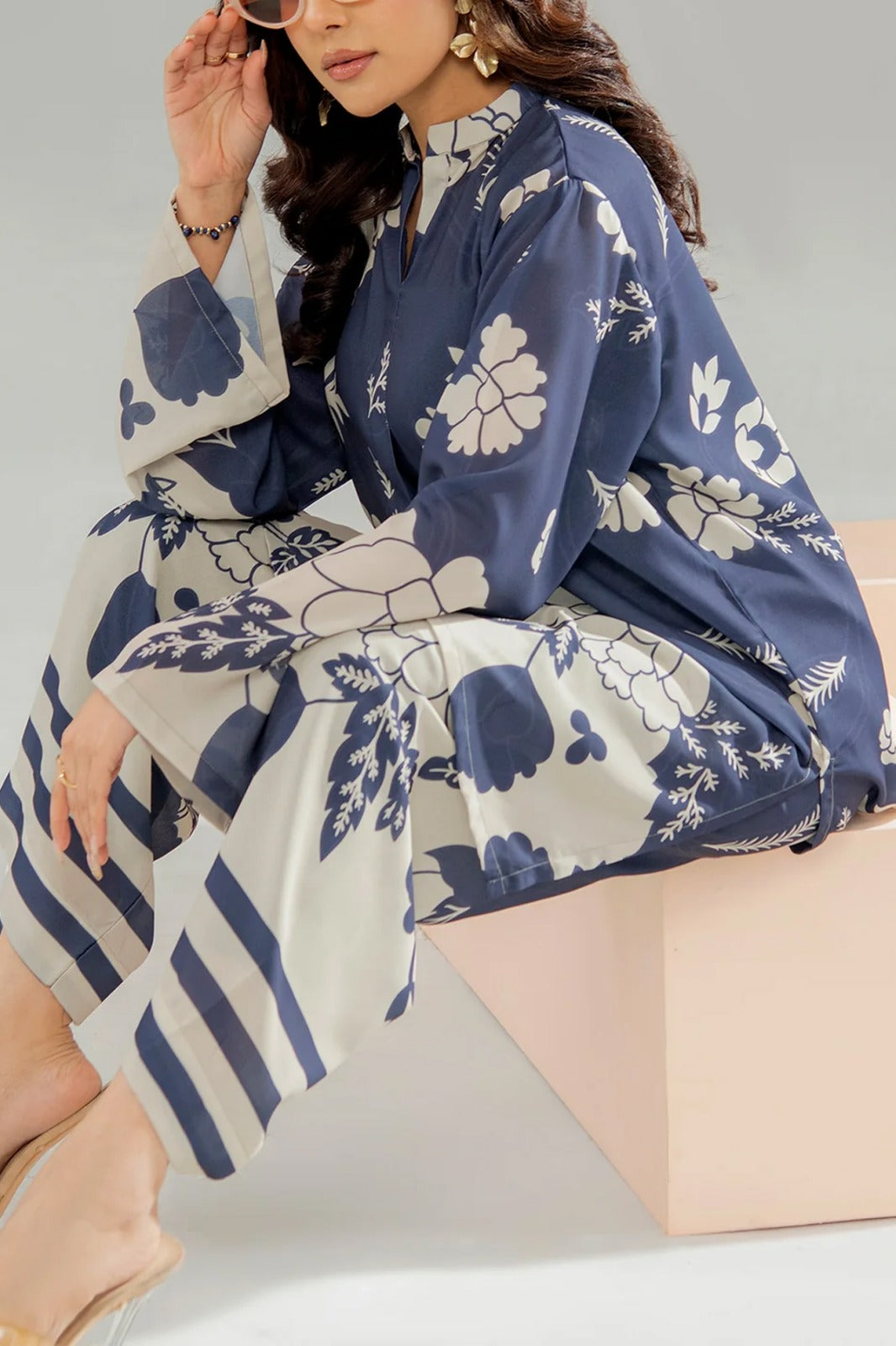 Stitched 2 Piece Printed Shirt & Trouser – Summer Collection 2025