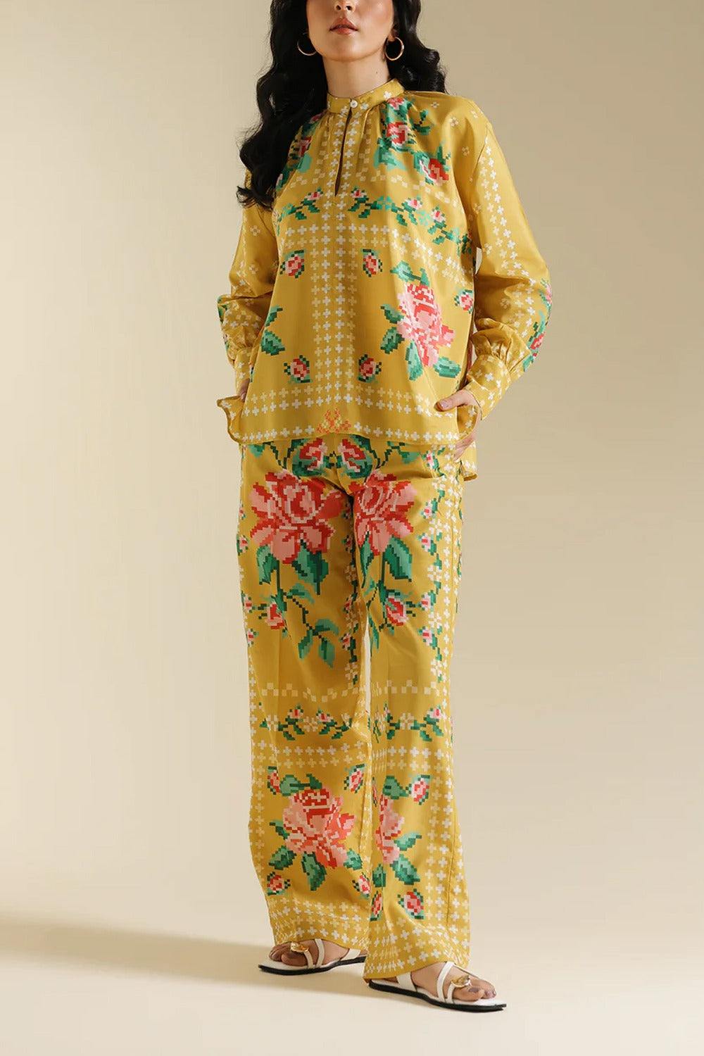 Casual wear stitched shirt and trouser for women online shopping