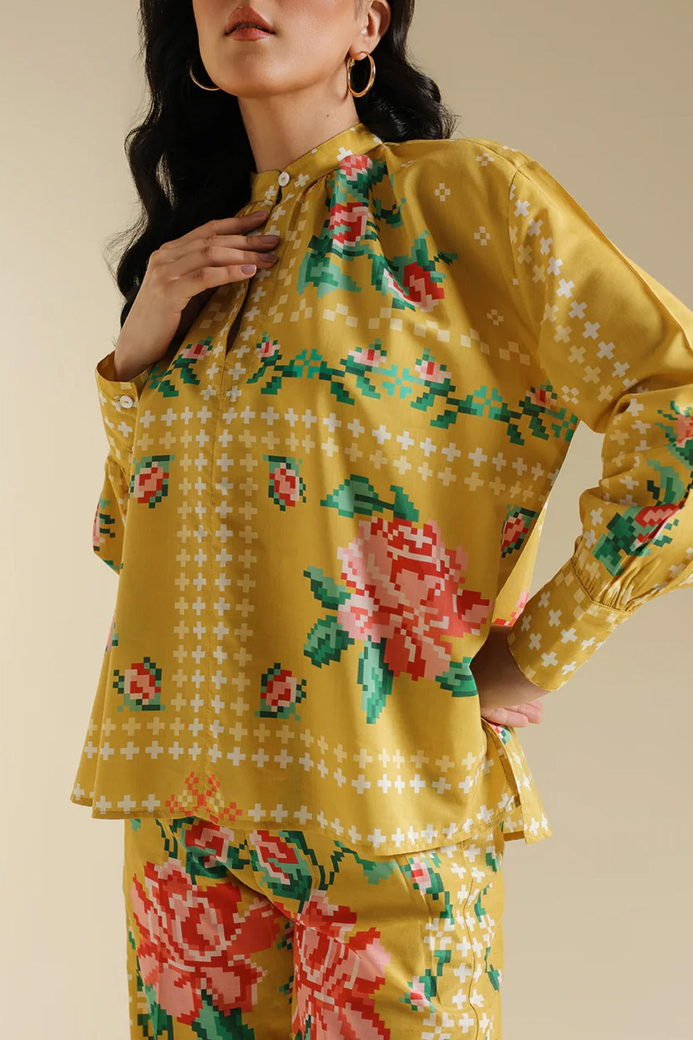 Stitched 2 Piece Printed Shirt & Trouser – Summer Collection 2025
