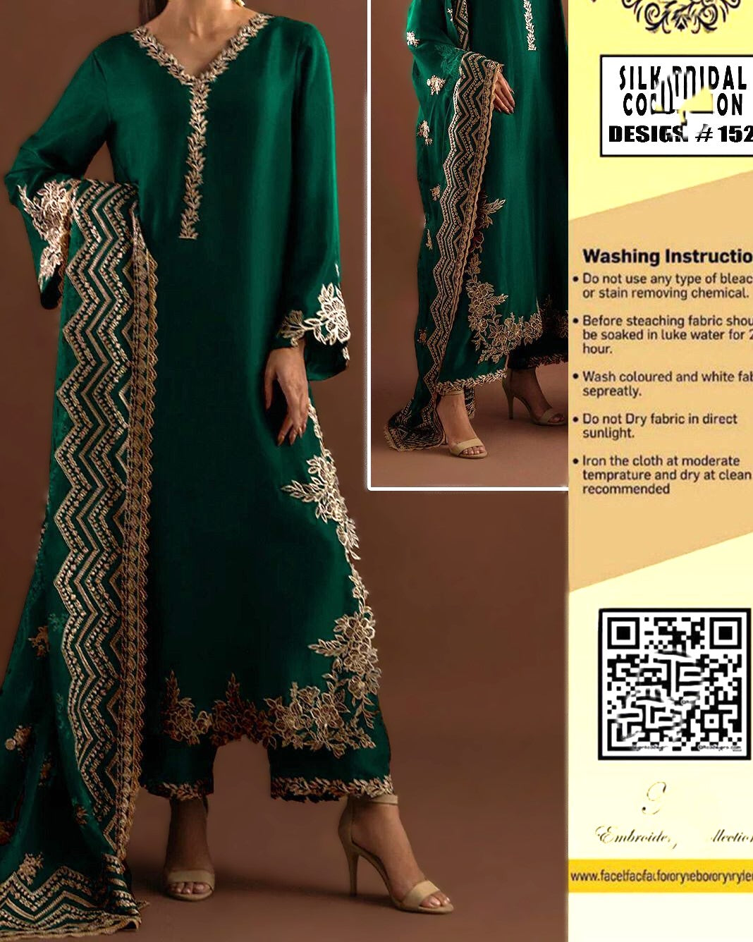 Organza dupatta with full sequence embroidery and heavy 4-side border