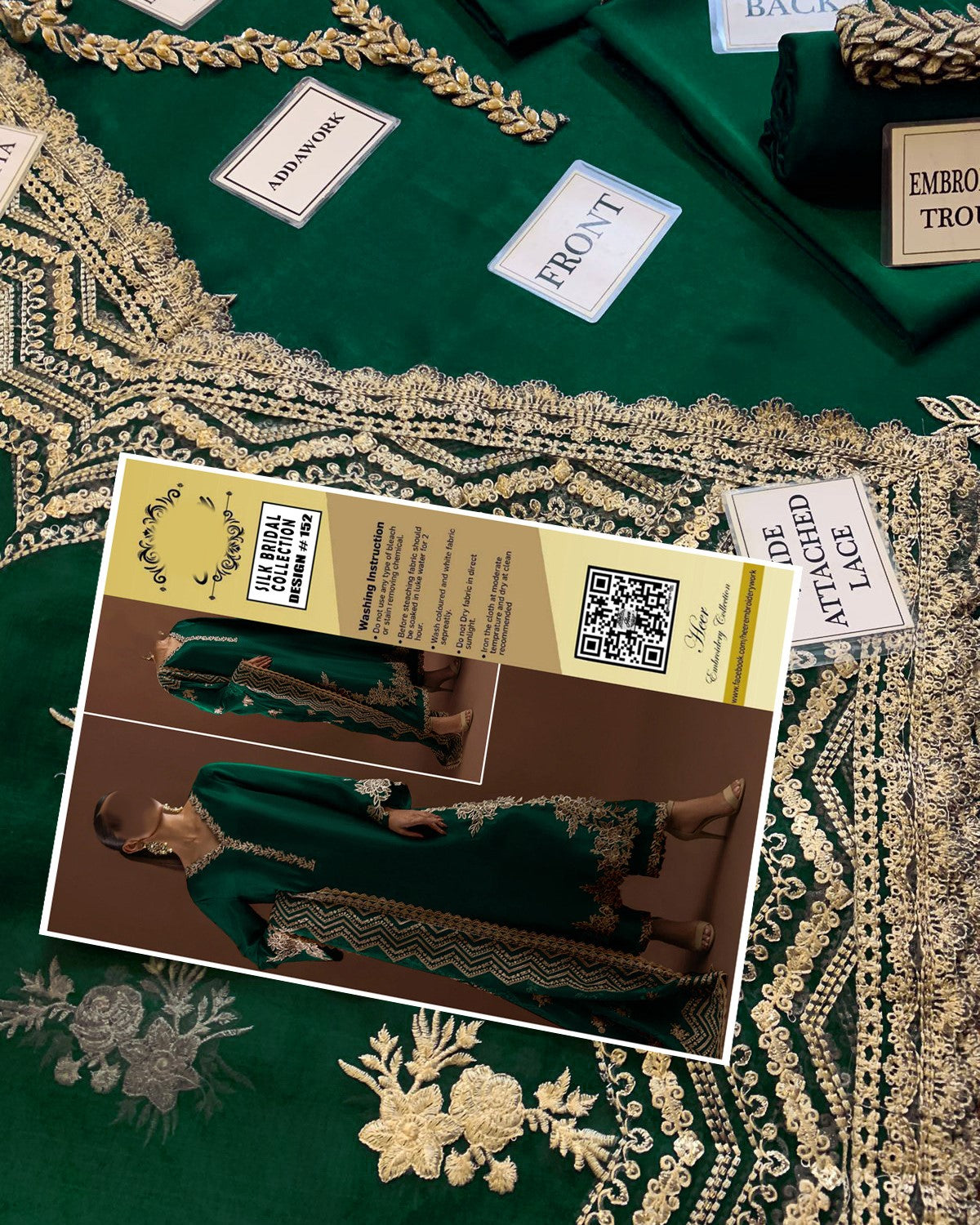 Organza dupatta with full sequence embroidery and heavy 4-side border