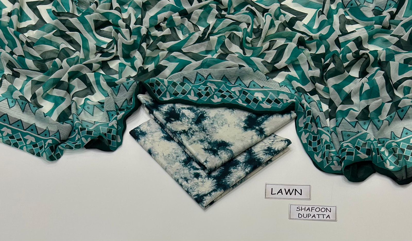 Printed Lawn 3-Piece Unstitched Suit with Digital Chiffon & Lawn Dupatta