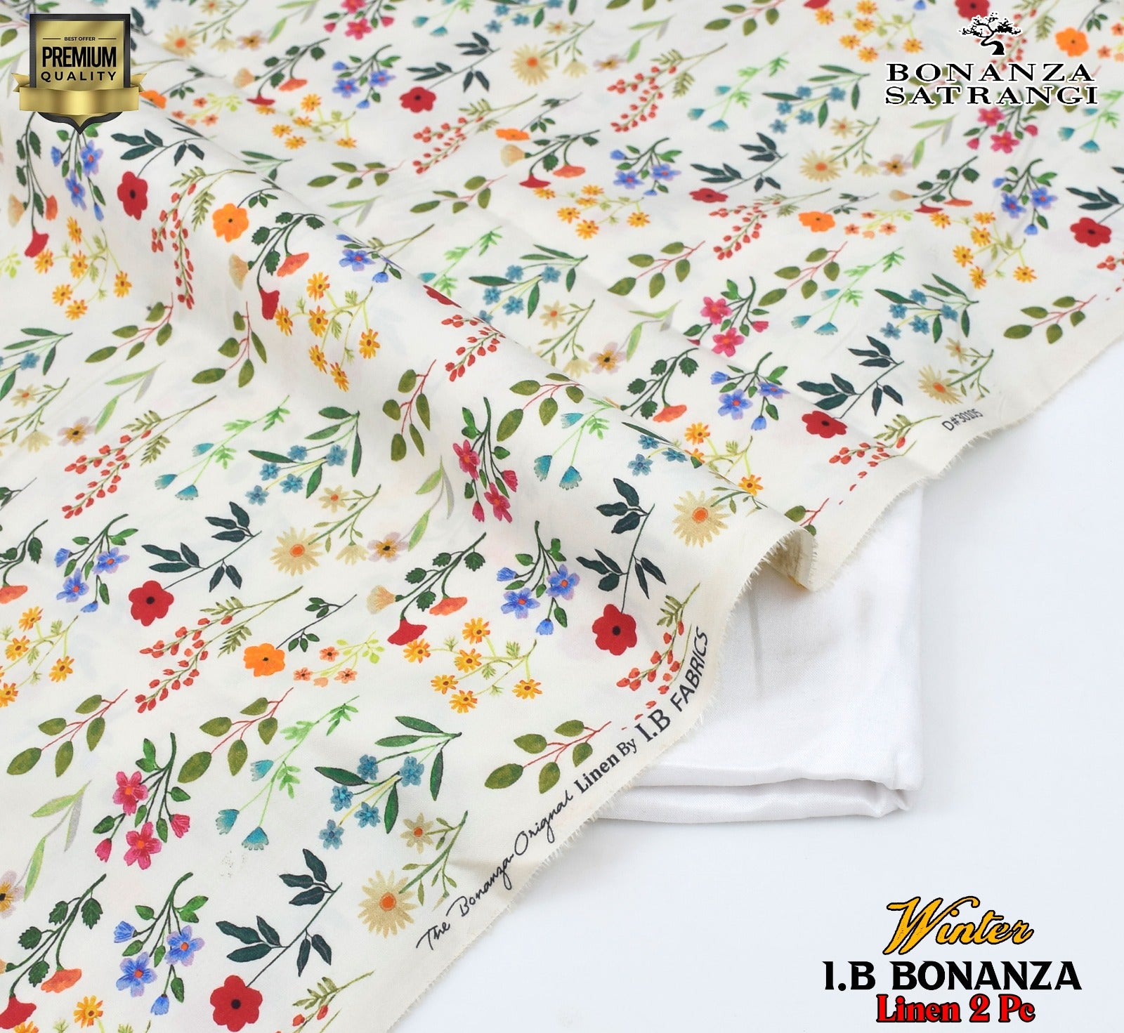 Digital printed 2-piece summer suit with dyed trouser for women