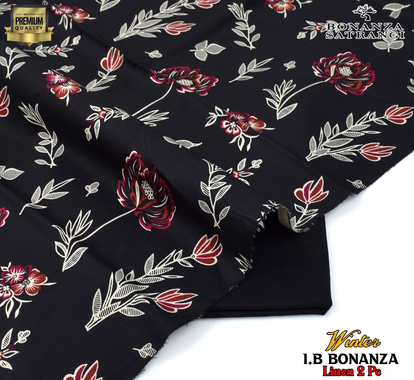 Digital printed 2-piece summer suit with dyed trouser for women