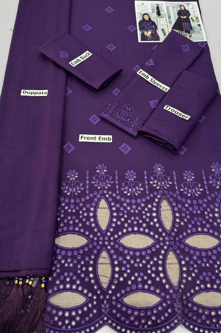 Stylish DHANAK 3 piece suit for women in Pakistan
Dyed DHANAK trouser for winter dresses