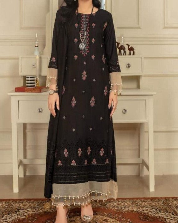 DHANAK Winter Suit Shirt, Dyed Trouser & Fancy Shawl