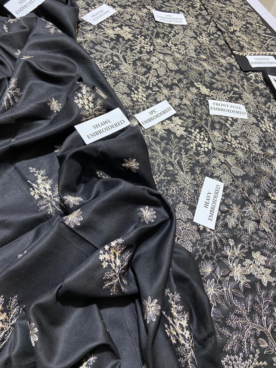 Dhanak Embroidered 3Pc Winter Suit 2025