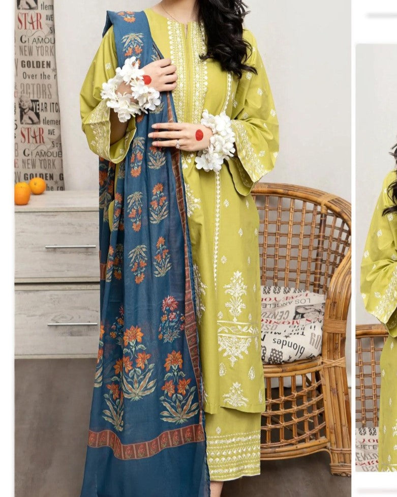 Airjet Dhanak Embroidered Winter Suit 3Pc