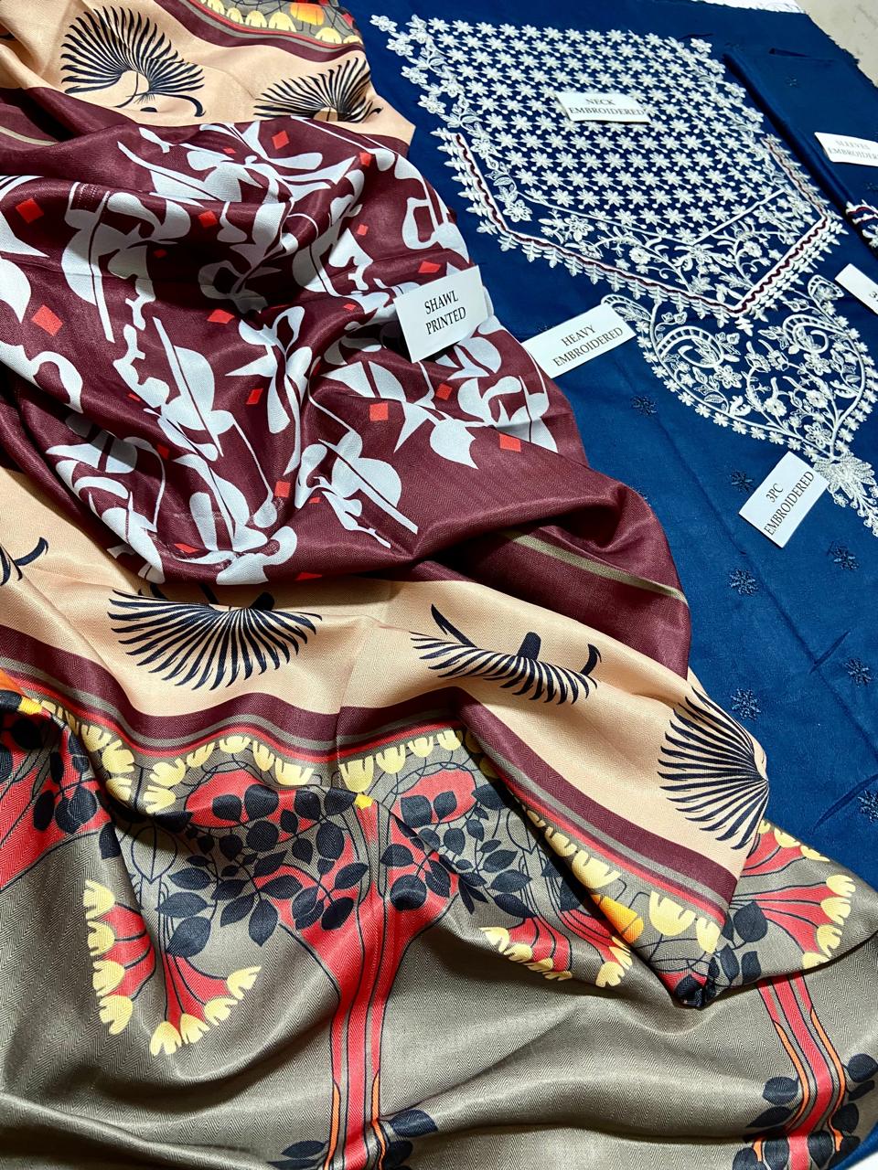 Airjet Dhanak Embroidered Winter Suit 3Pc
