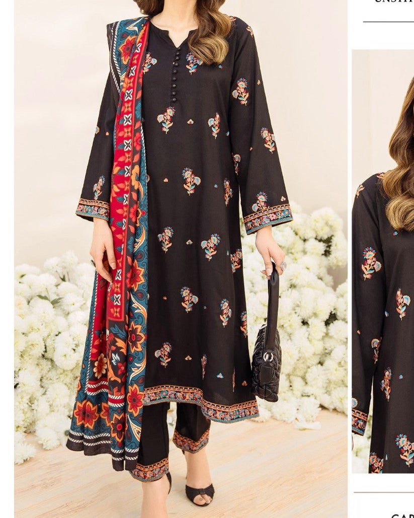 Airjet Dhanak Embroidered Winter Suit 3Pc