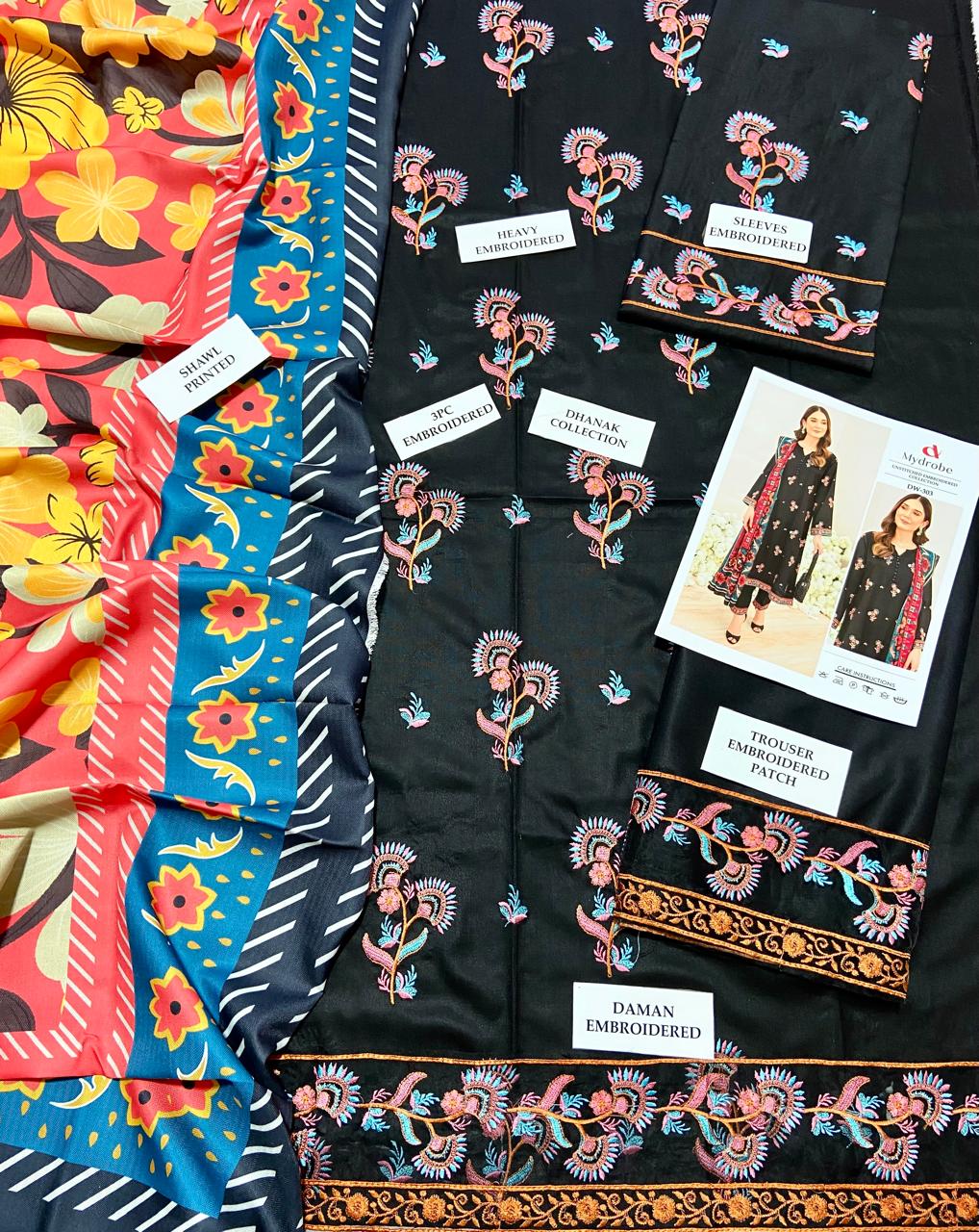 Airjet Dhanak Embroidered Winter Suit 3Pc