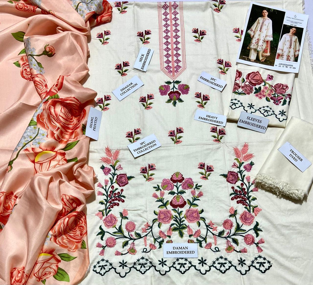 Airjet Dhanak Embroidered Winter Suit 3Pc