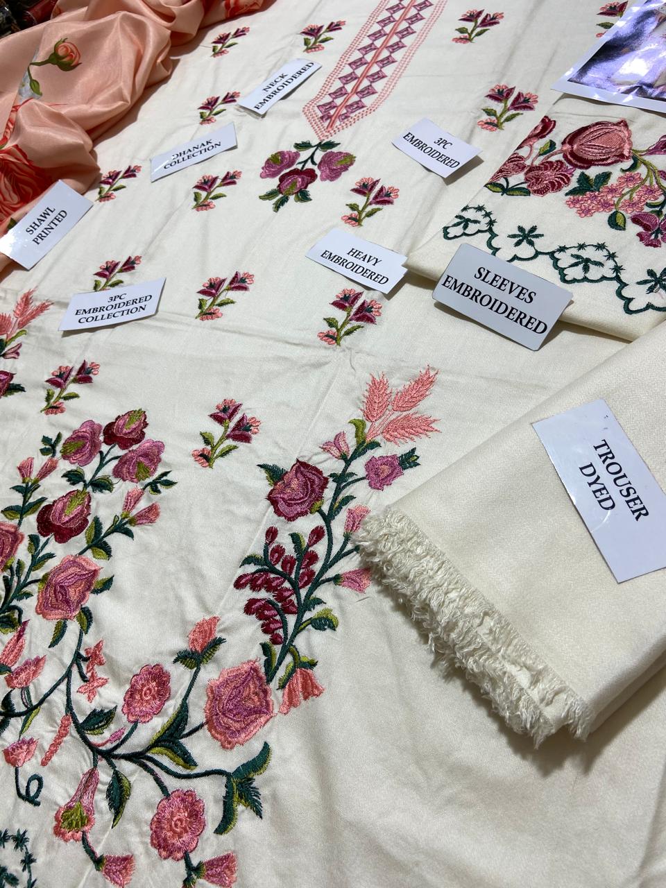 Airjet Dhanak Embroidered Winter Suit 3Pc