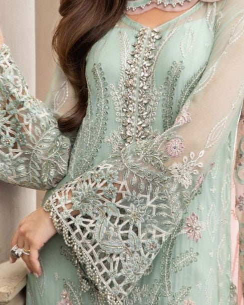 Wedding wear chiffon embroidered suit for women