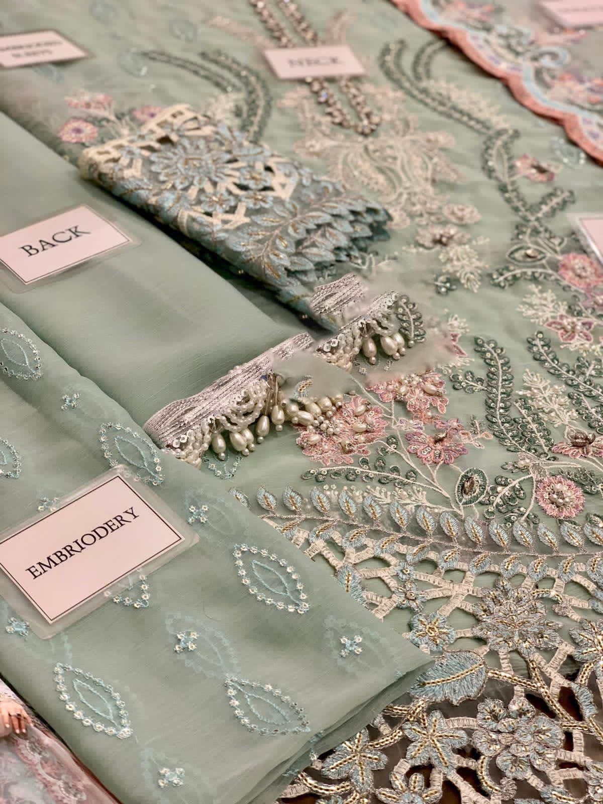 Luxury Chiffon Embroidered 3-Piece Suit | Couture Edition 2023 | Premium Wedding & Party Wear