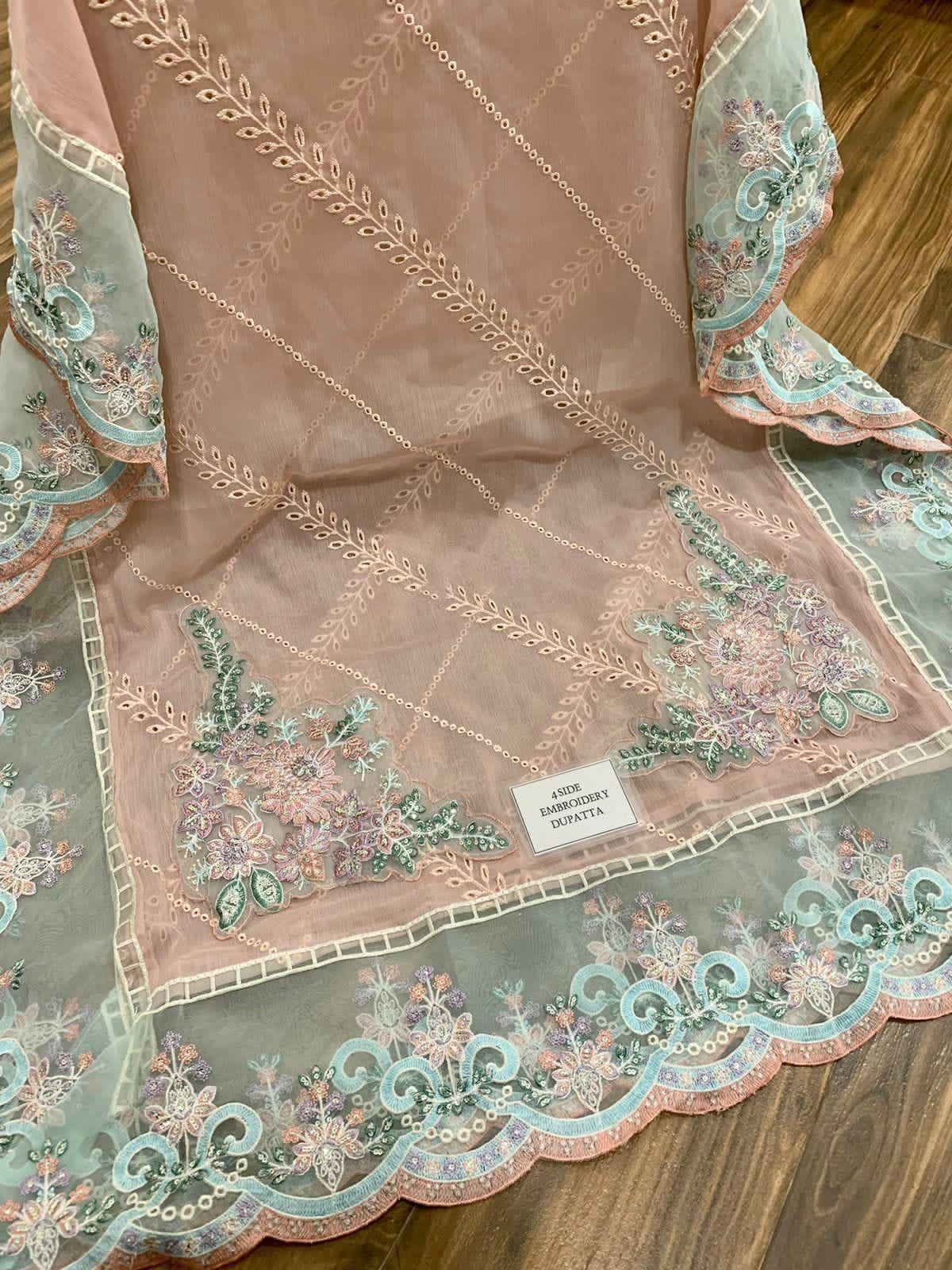 Luxury Chiffon Embroidered 3-Piece Suit | Couture Edition 2023 | Premium Wedding & Party Wear
