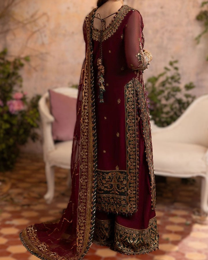 Luxury Chiffon Embroidered Dress – Wedding Collection 2025