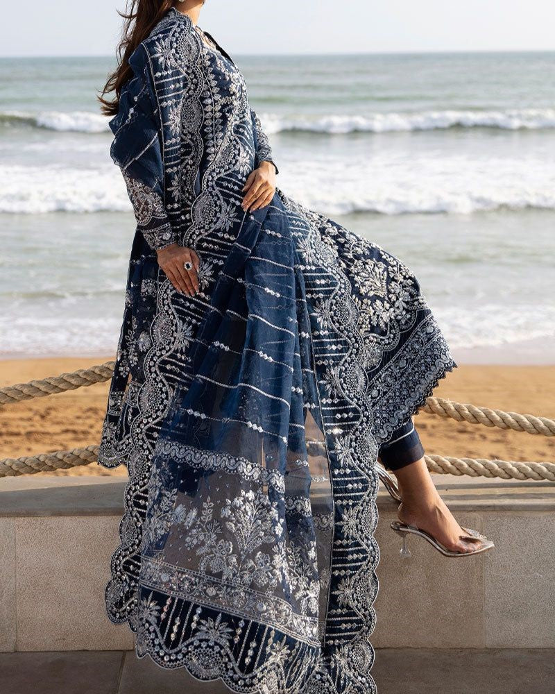 Net dupatta with intricate thread and sequence work
Full set: net suit with matching dupatta for festive occasions