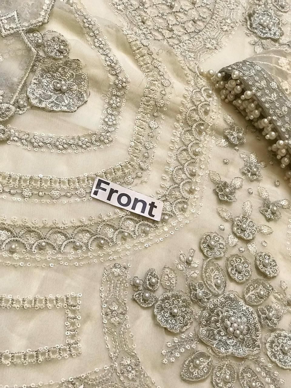 Premium Luxury Chiffon Embroidered Bridal Suit