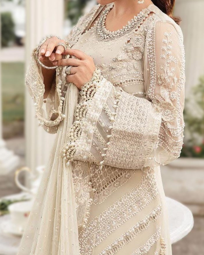 Premium Luxury Chiffon Embroidered Bridal Suit