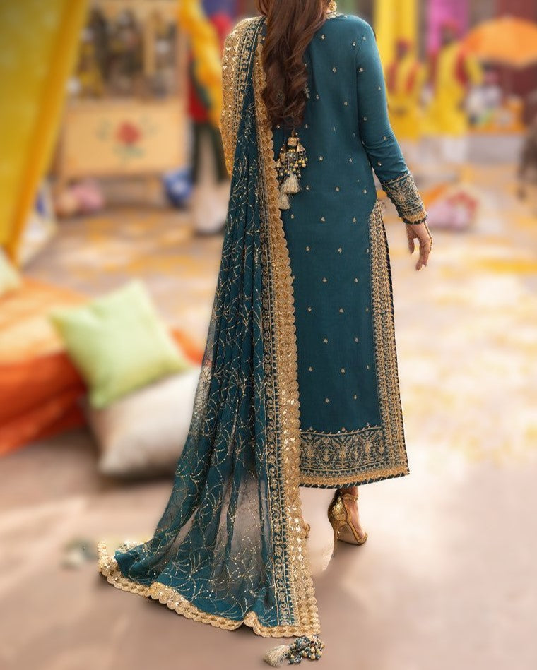 Premium Embroidered Chiffon Bridal Suit with Dupatta