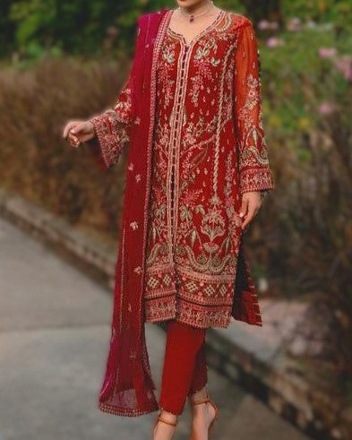Most Demanded Luxury Chiffon Embroidered Suit – Festive Collection