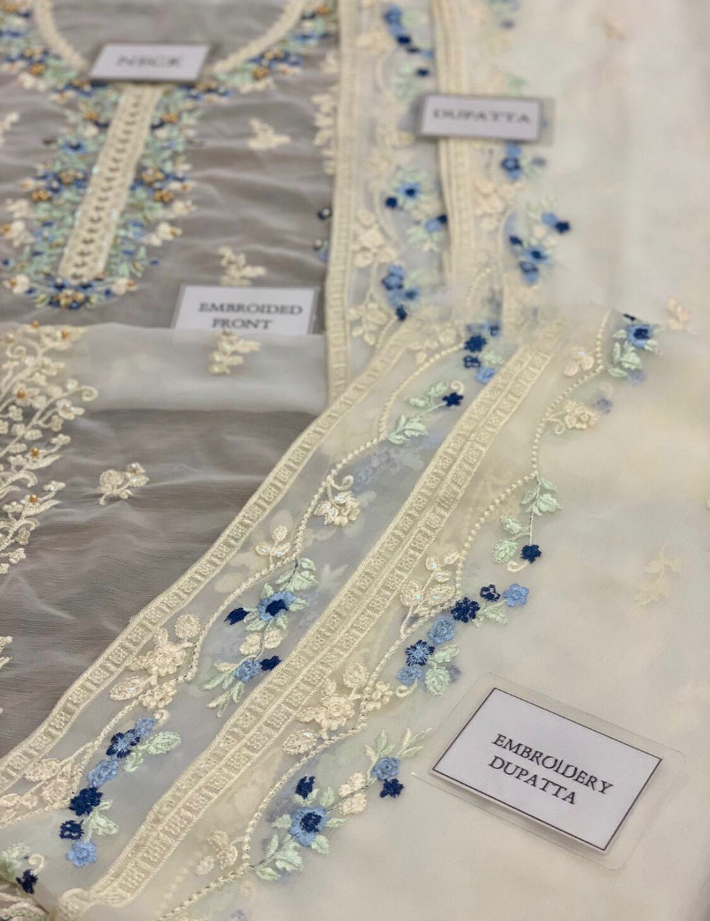 Gorgeous Heavy Embroidered Chiffon Suit with Dupatta