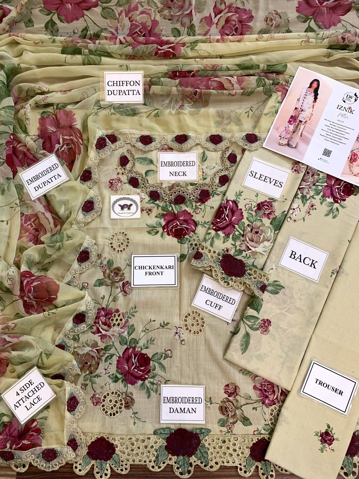 "Elegant Embroidered Lawn Suit with Chiffon Dupatta and Cutwork Lace – buyfromdanish.com"
"Printed Lawn Outfit with Embroidered Neck Patch and Heavy Daman Border – 2025 Collection"
"Stylish Chiffon Dupatta with Embroidered Cutwork and Cambric Trouser – Graceful Lawn Suit"